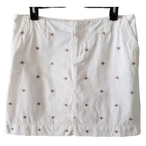 EUC Rare White label Lilly Pulitzer Vintage dragonfly skirt, white w/pink&green